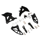 Black Front Driver Footpegs Footrests Bracket for Suzuki GSXR1000 (2017–2025)