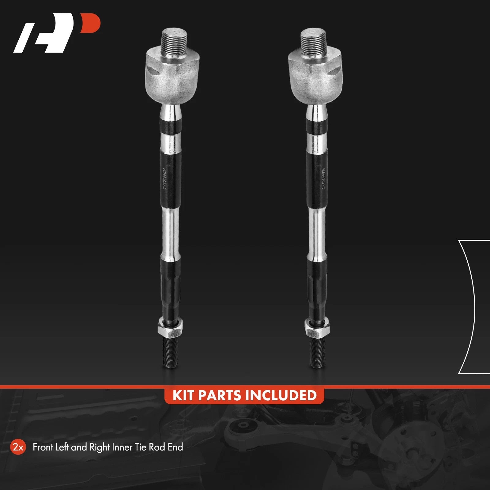 2X Front Inner Tie Rod End for Honda Ridgeline (2006-2014)