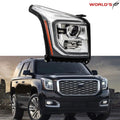 HID LED DRL Projector Headlight Set for GMC Yukon XL (2015–2020)