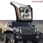 HID LED DRL Projector Headlight Set for GMC Yukon XL (2015–2020)