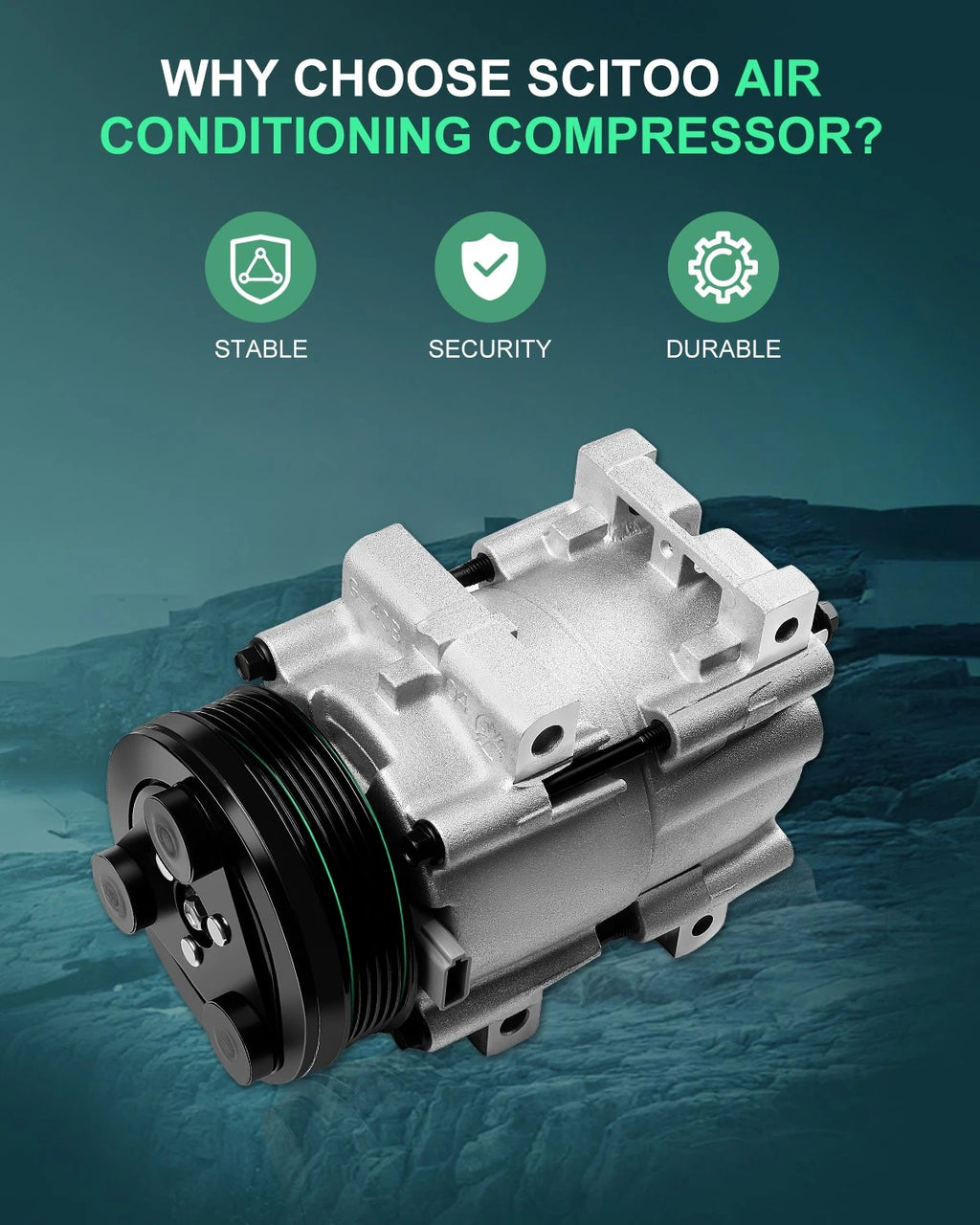 A/C Compressor for Ford Escort Mercury Tracer (1992–2002) F7CZ19703BB CO 101300C
