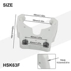 HSK63F Tool Holder Clamp for Engraving Machine (3.94x3.31x0.61in)
