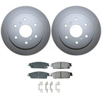 Rear Brake Kit 345mm Disc Akebono Performance Ceramic Pad for Cadillac Chevy GMC