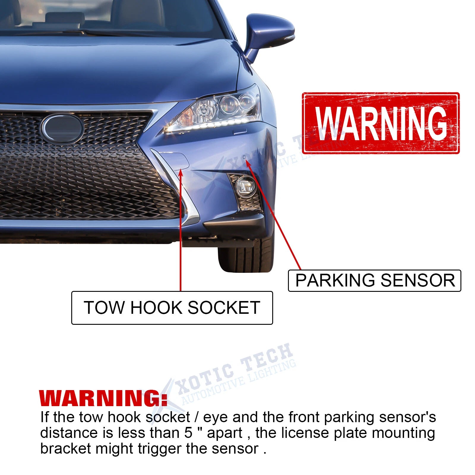 Tow Hook Mount Bracket Holder for Lexus IS-F RC GS LS (2010-2015)