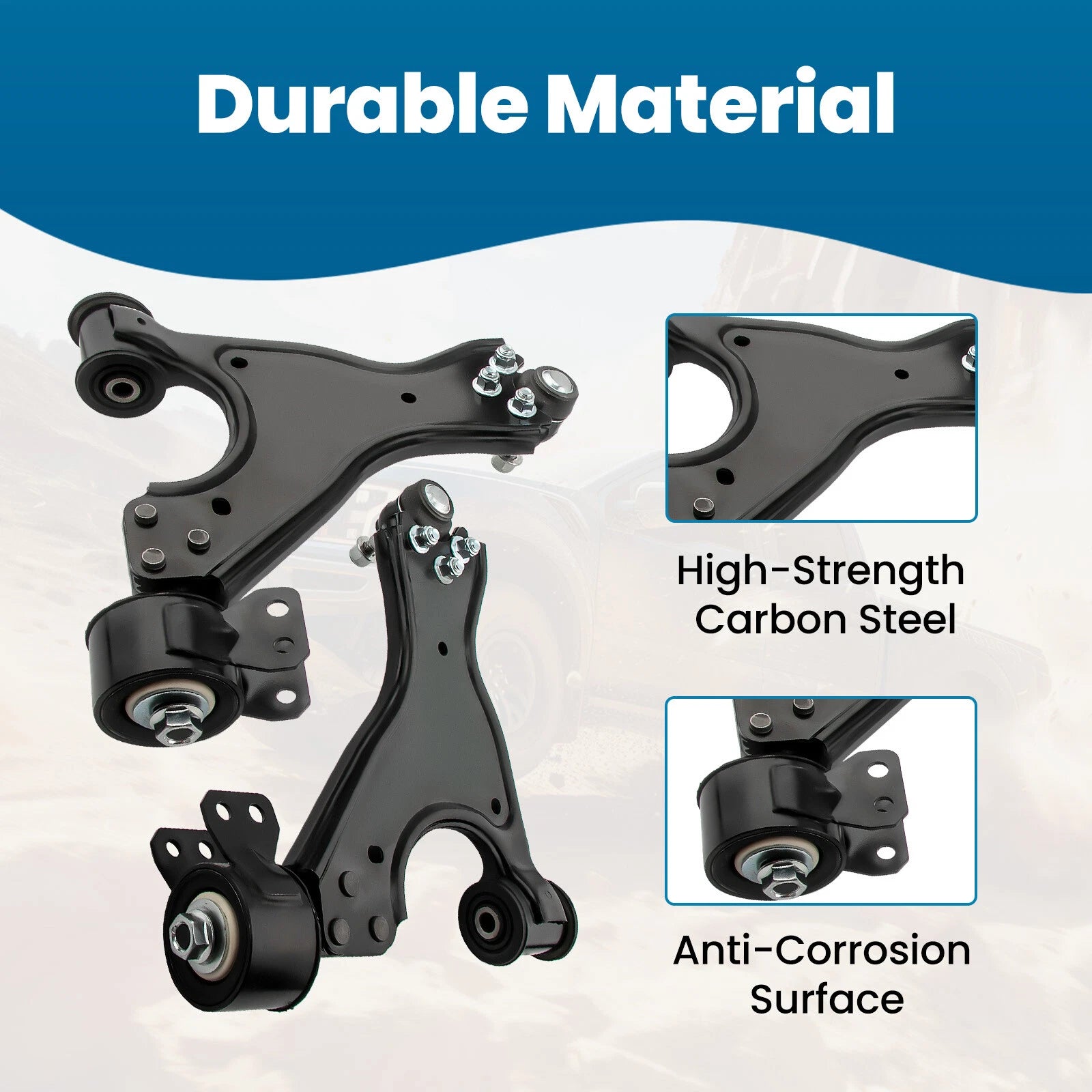 Set of 8 Front Lower Control Arms with Ball Joints for Buick Enclave (2008–2015)