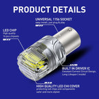 2X LED Reverse Backup Light Bulbs for Make Model