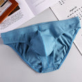 Breathable Cotton Briefs for Men (Low Waist, Sexy Pouch) - Blue, Grey, Pink
