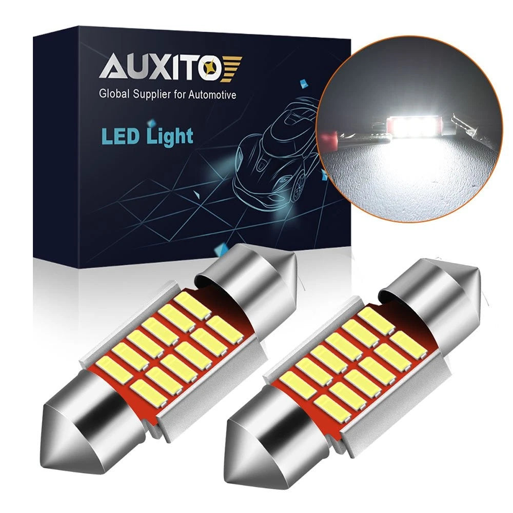 2X LED Festoon Dome/Map/Trunk Light Bulbs for AUXITO (31MM DE3175)