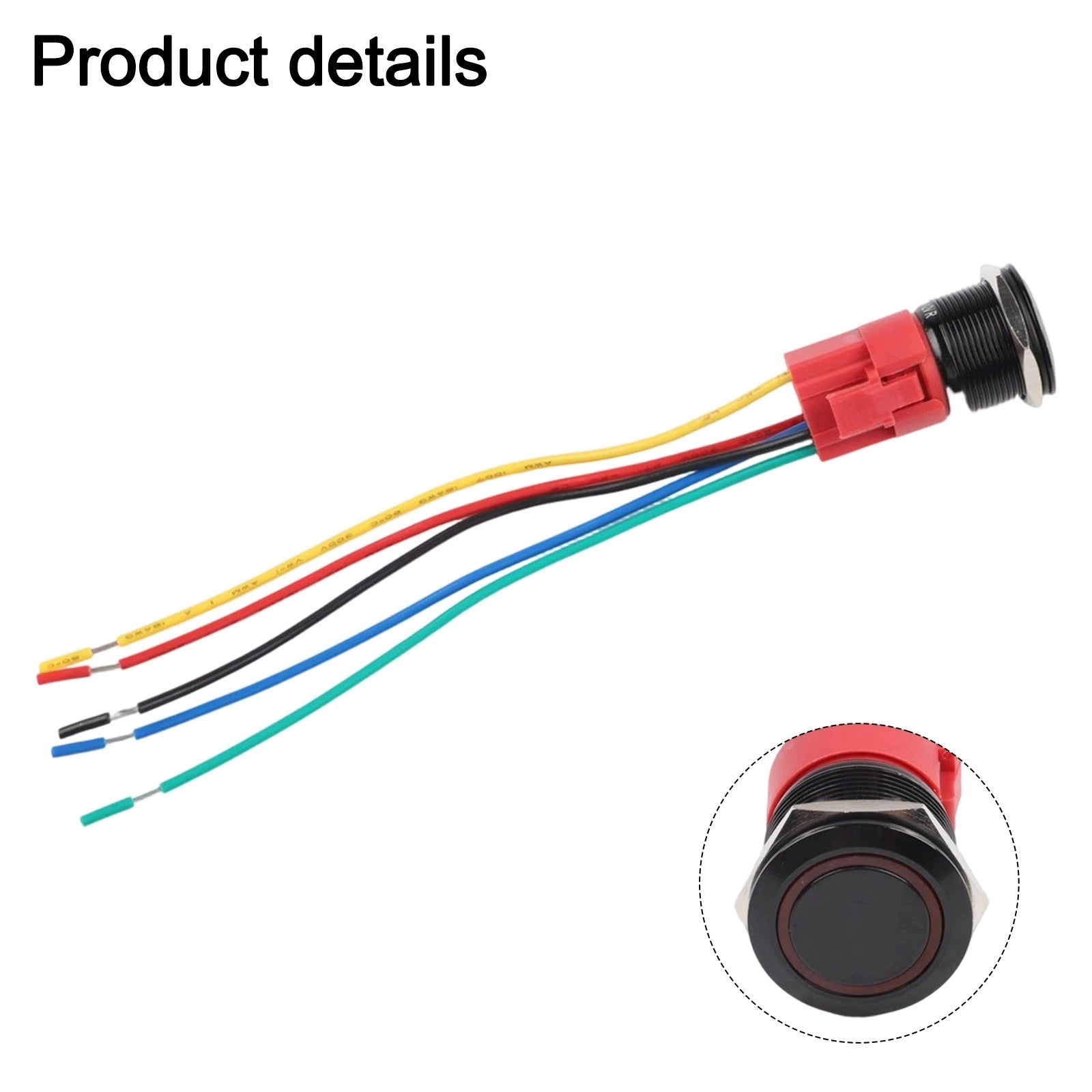 Metal Push Button Switch 22mm 12V LED Light IP67 Waterproof for Universal