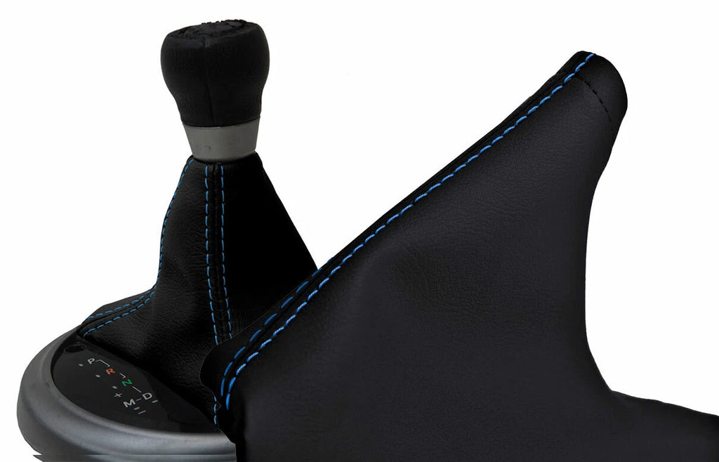 Automatic & E Brake Boot Cover for Subaru BRZ Scion GRS Toyota (2013–2020) Blue Stitch