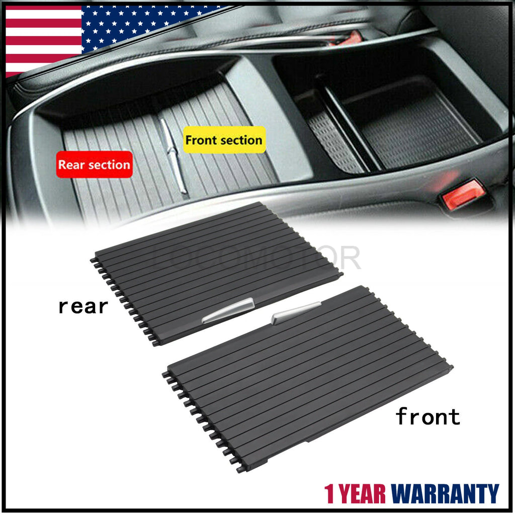 2X Console Cup Holder Roller Blind Cover Tray for BMW X5 X6 E70 E71 (2007–2014)
