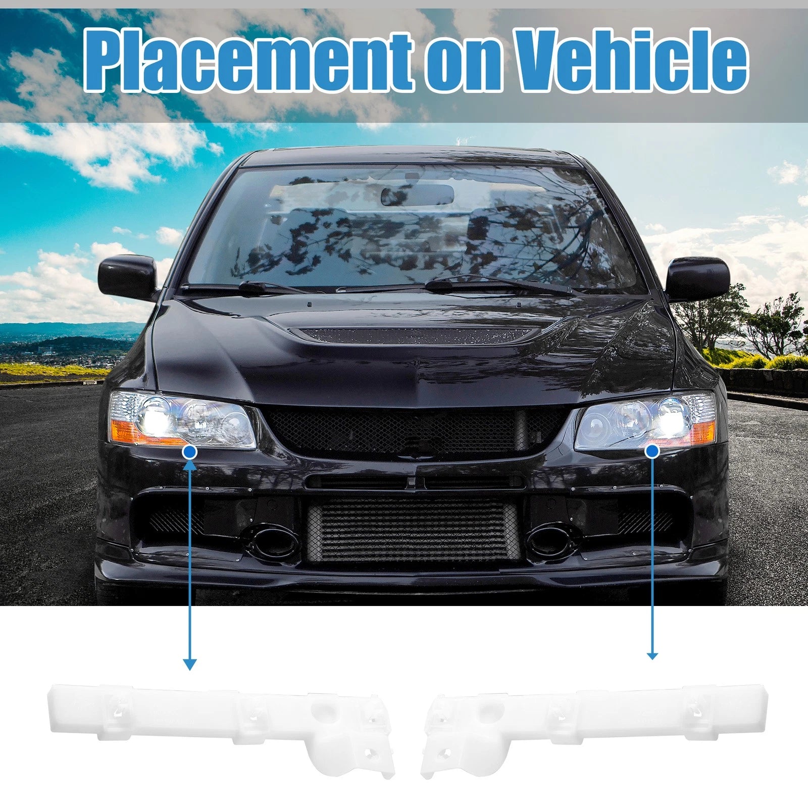 1 Pair Front Bumper Mounting Support Bracket 6400F549 6400F550 for Mitsubishi 