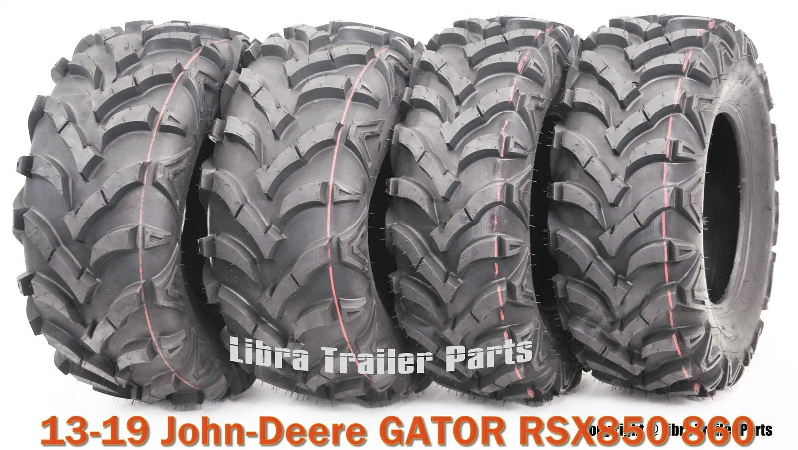 Set of 4 ATV Solid Mud Tires 25X8X12 25X10X12 for John Deere Gator RSX850 860 (2013–2019)