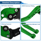 Adjustable Short Brake Clutch Levers for Honda Fury/VTX1300CX (2009–2018) Green