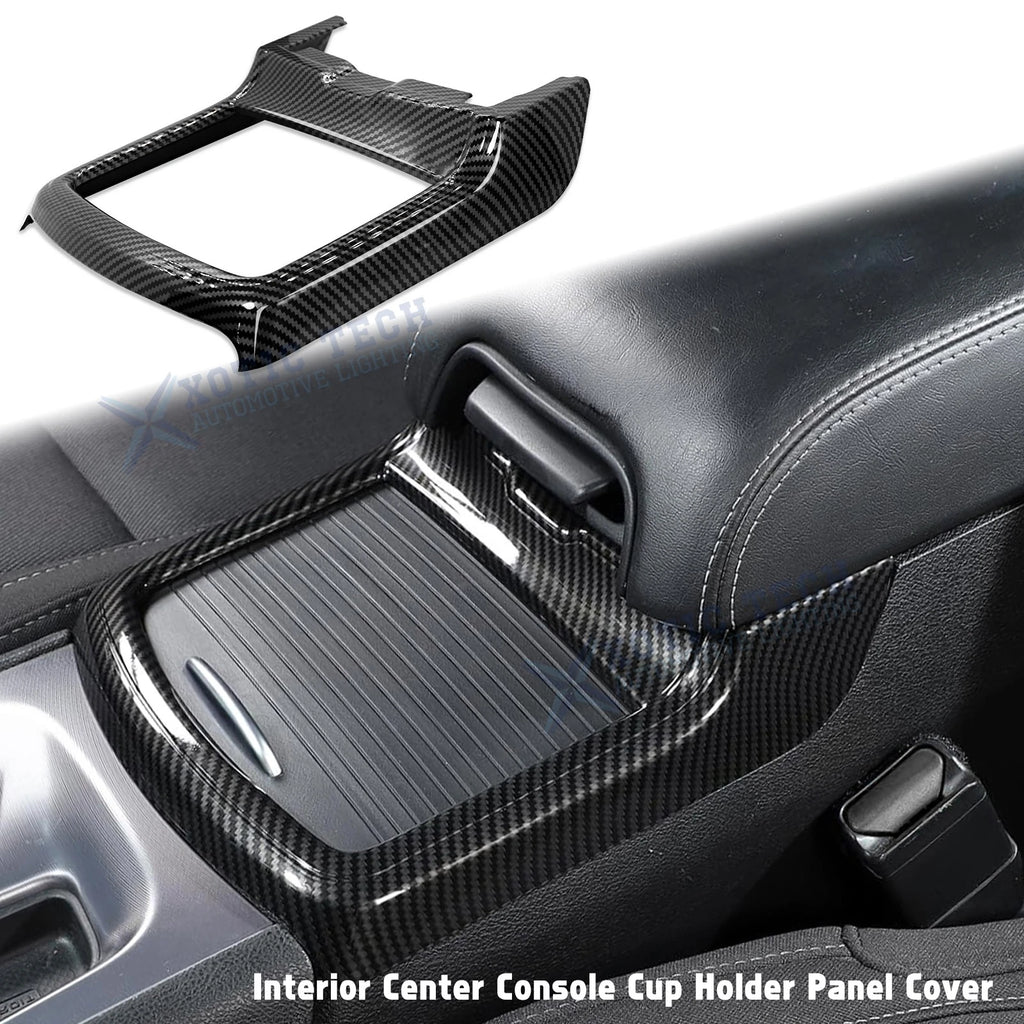 Carbon Fiber Black Central Cup Holder Frame Trim for Dodge Charger (2011–2023)