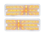 Pair Amber LED Parking Lights with Clear Lens for Ford Pickup (1973–1977)