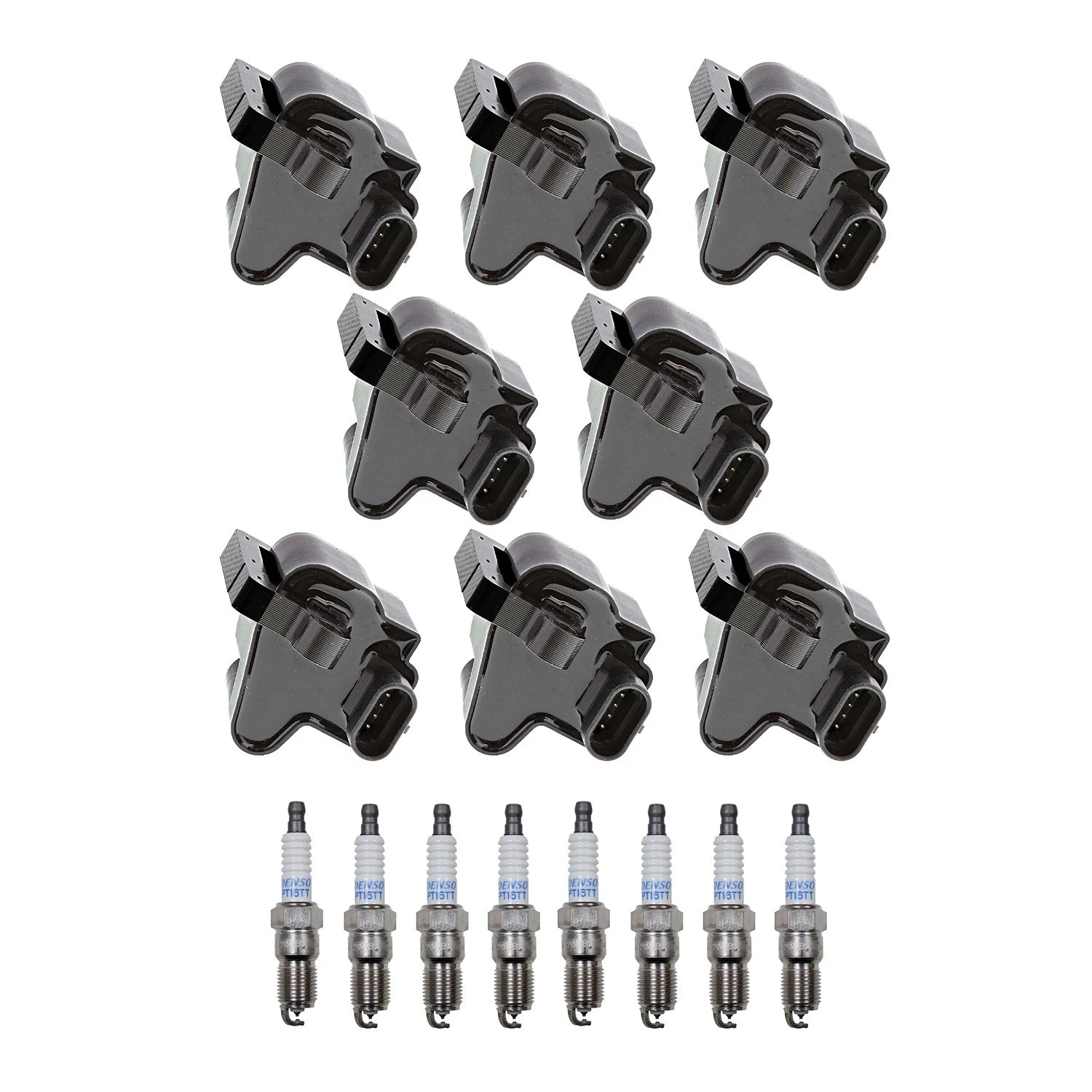 Set of 8 Ignition Coils & Platinum Spark Plugs for Avalanche 1500 2500 H2 (2001–2006)