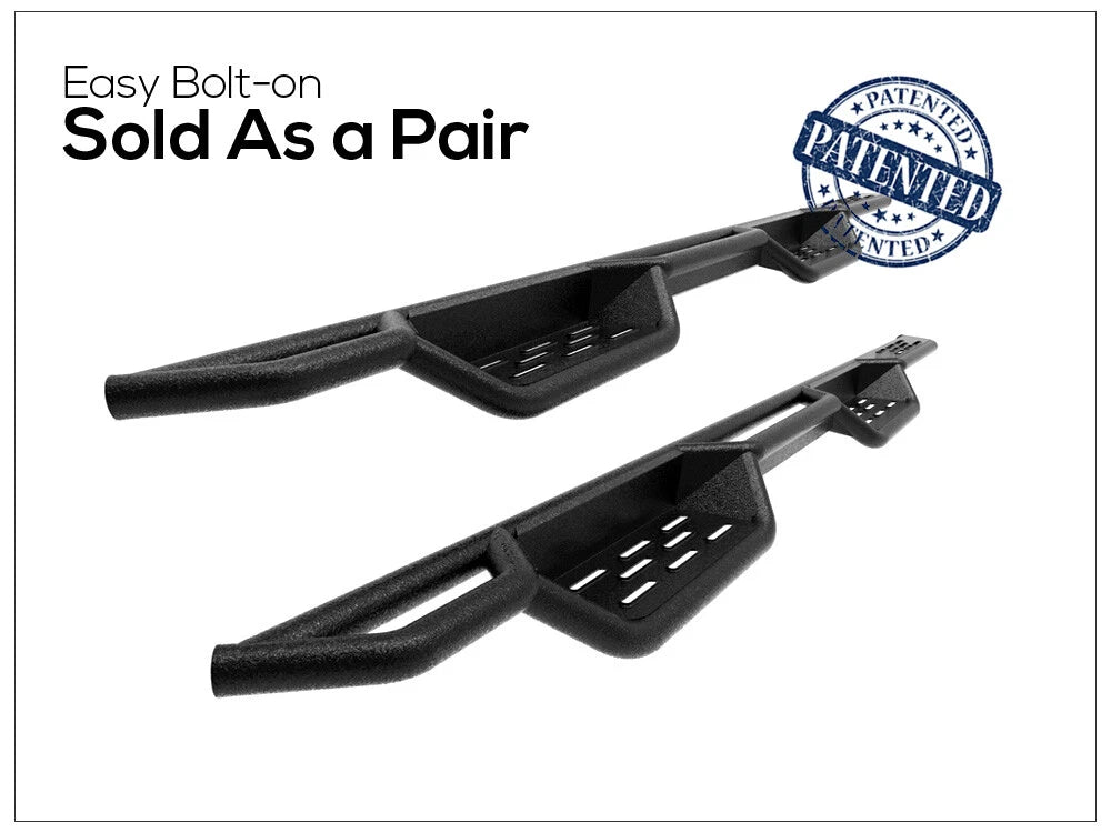 Nerf Bars for Silverado Sierra Crew Cab 2019-2026 (5.5ft Bed) - Black