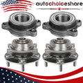 Set of 4 Wheel Hub Bearings for Infiniti G35 Nissan 350Z (2003–2007)