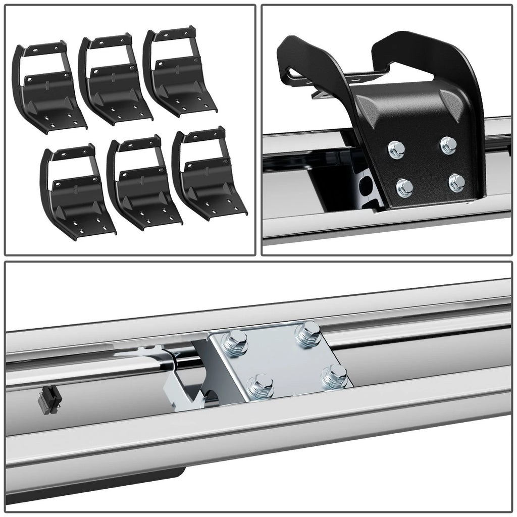 Set of 2 Stainless Steel Side Step Bars for Ford F150 Crew Cab (2015–2020)