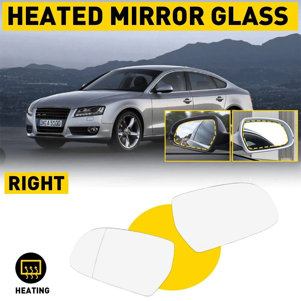 Heated Mirror Glass w/ Backing for Audi A5 (2010–2017) LH RH