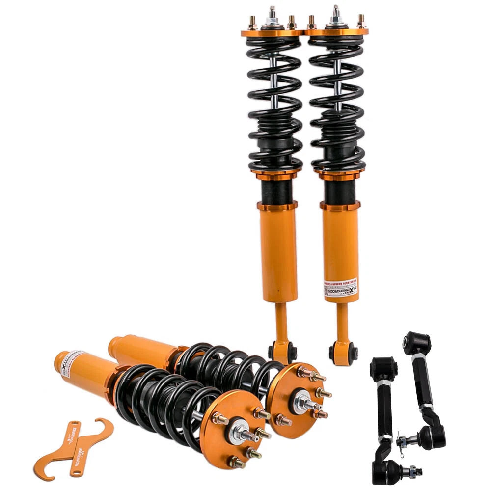 24-Way Adjustable Coilover Set for Honda Accord (2003–2007) + 2 Rear Camber Arms