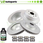 Set of 4 Brake Pads and Rotors for Lexus IS250 (2009–2013) Drilled & Slotted