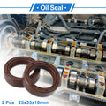 2X Oil Seal Rotary Shaft Seal FKM Rubber 25x35x10mm for Universal Applications