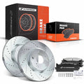 Front Drilled Brake Rotors and Ceramic Pads for Toyota Camry (2007–2017)
