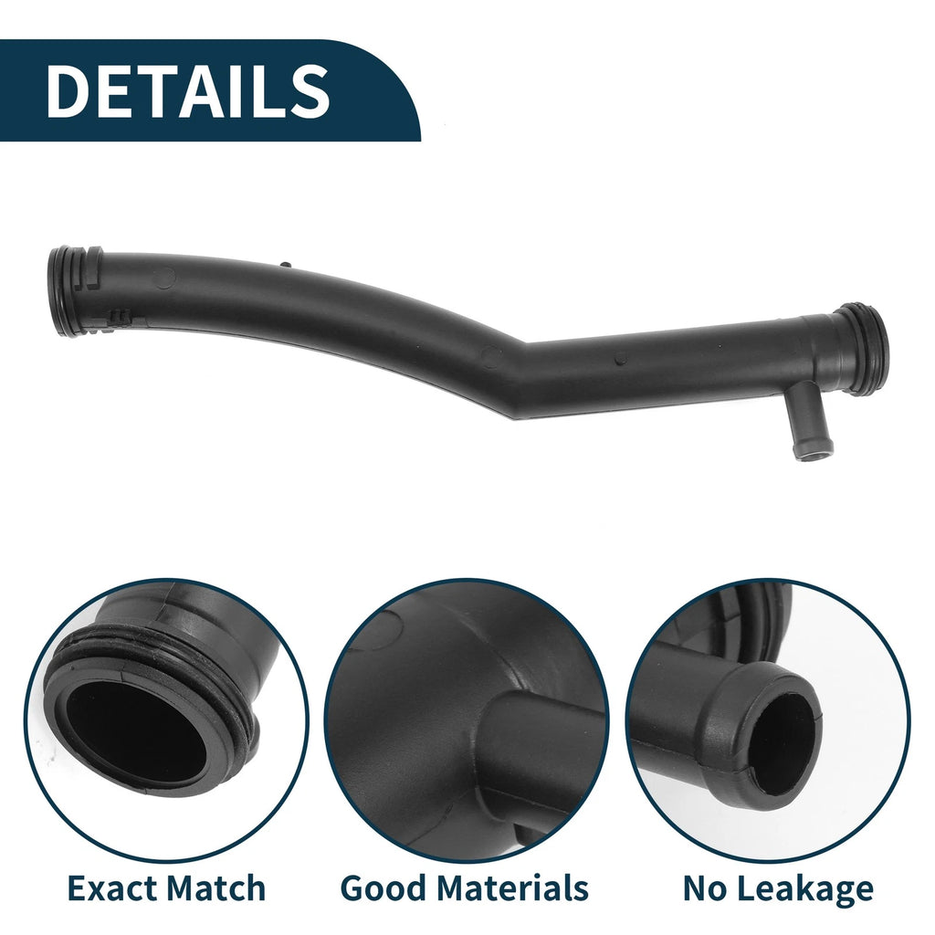 Radiator Hose Coolant Pipe for Audi A3 (2007–2012) No. 03C121065J Plastic Black