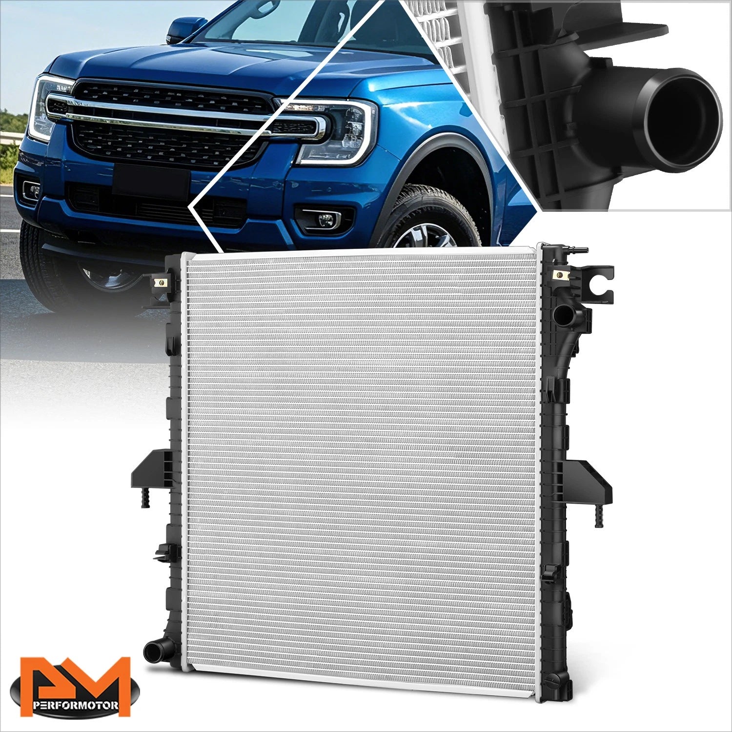 Aluminum Core Radiator for Ford Ranger 2.3L Ecoboost (2019–2023) DPI-13804