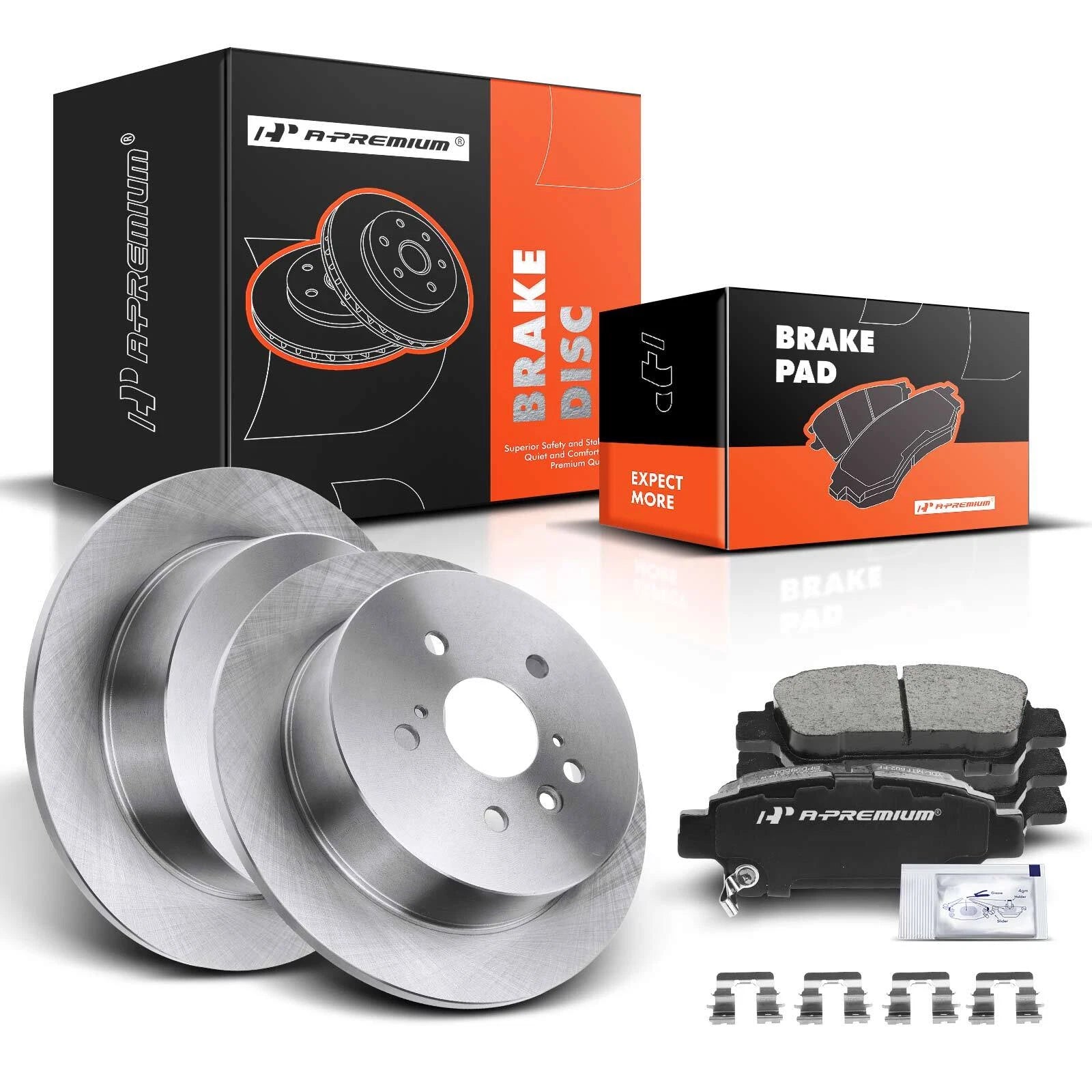 Ceramic Brake Pads and Rear Disc Rotors for Toyota Sienna (2004-2010)
