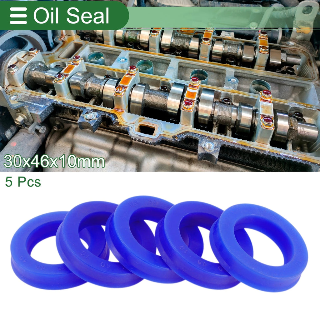 Set of 5 Oil Seal Ring 30x46x10mm for Rotary Shaft (High Pressure)