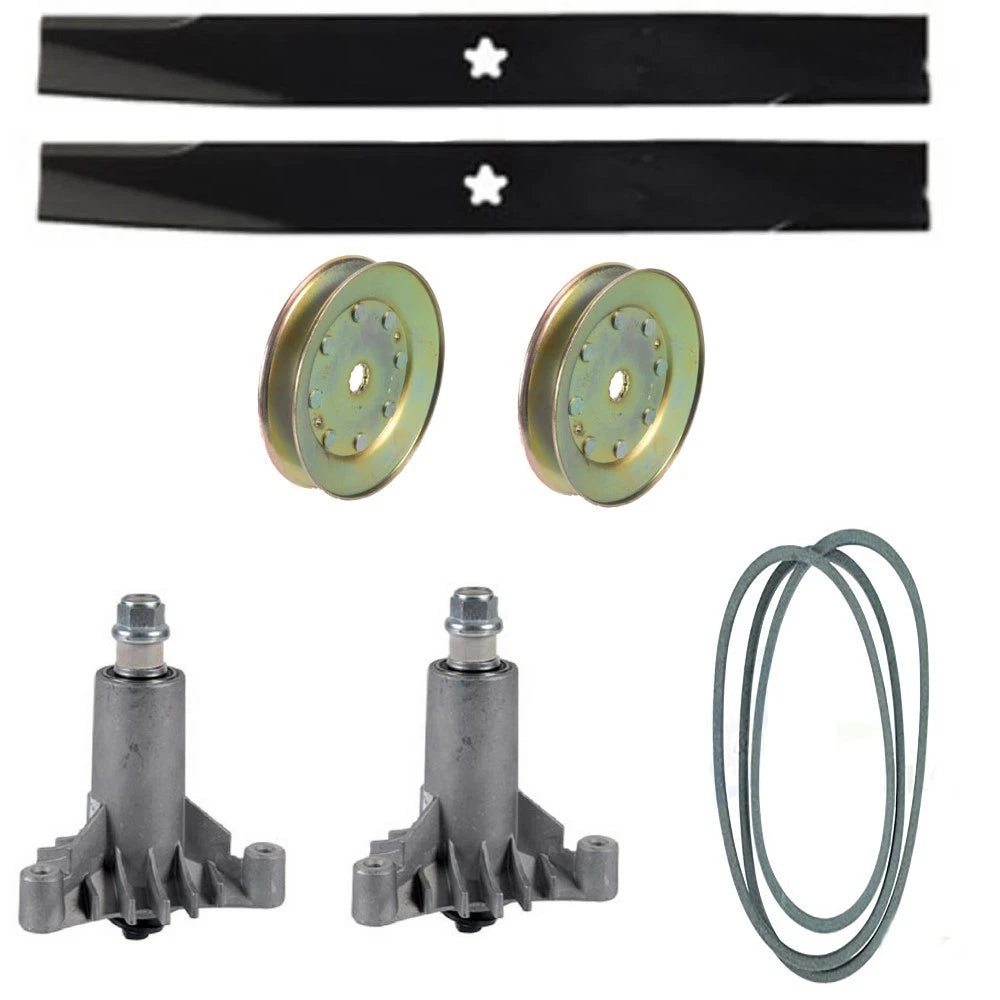 Rebuild Deck Kit for Craftsman Husqvarna (Fits Spindles Blades Pulleys)