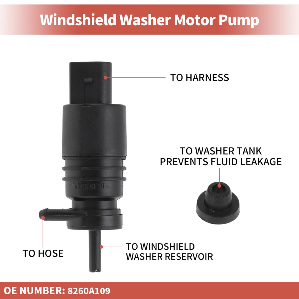 Windshield Washer Pump No.8260A109 for Mitsubishi Lancer (2008–2017)