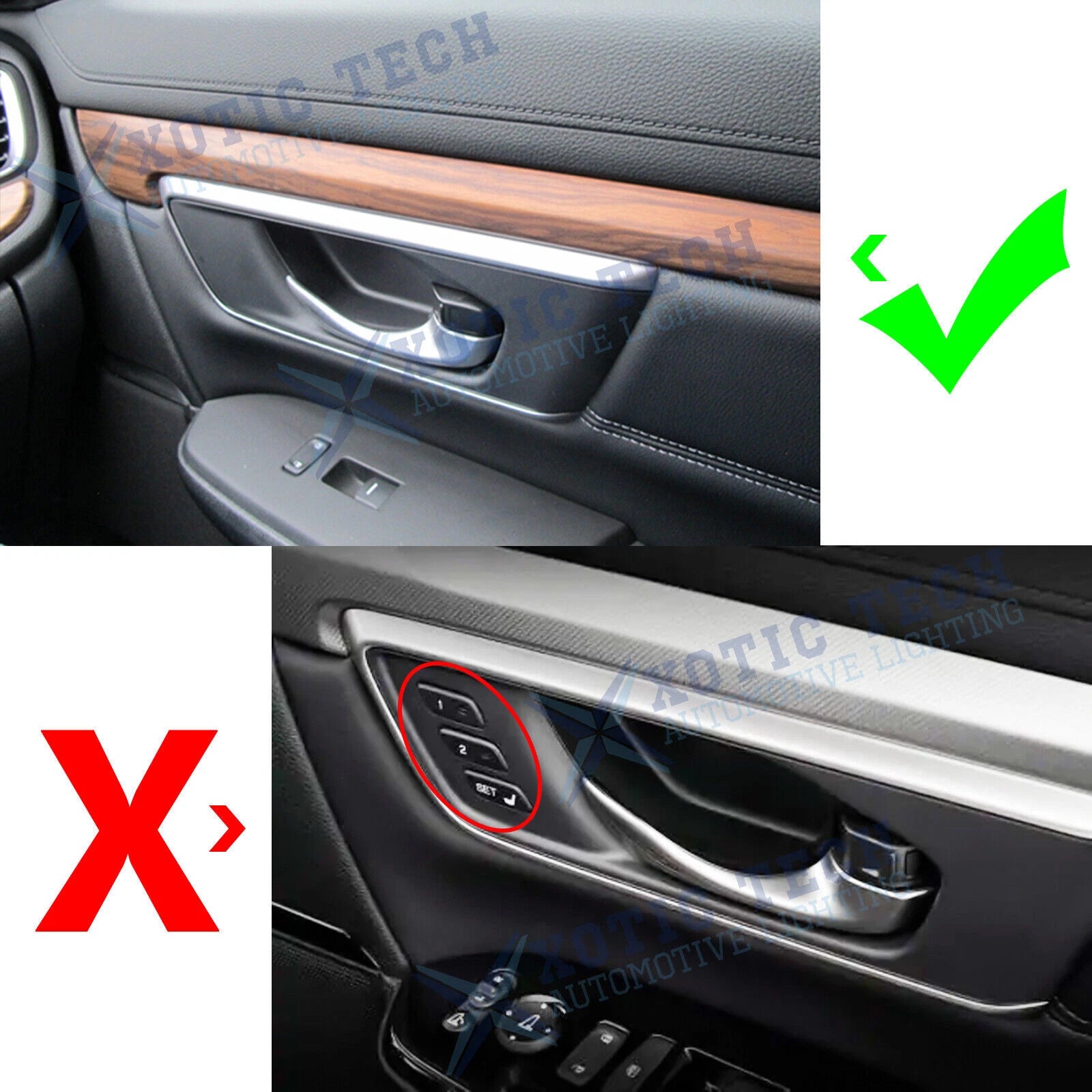 Carbon Fiber Texture Door Handle Bowl Trim for Honda CR-V (2017-2022)