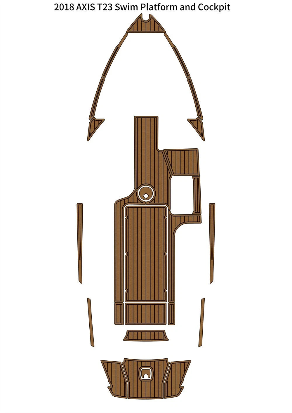 EVA Foam Teak Decking Cockpit Pad for AXIS T23 (2018)