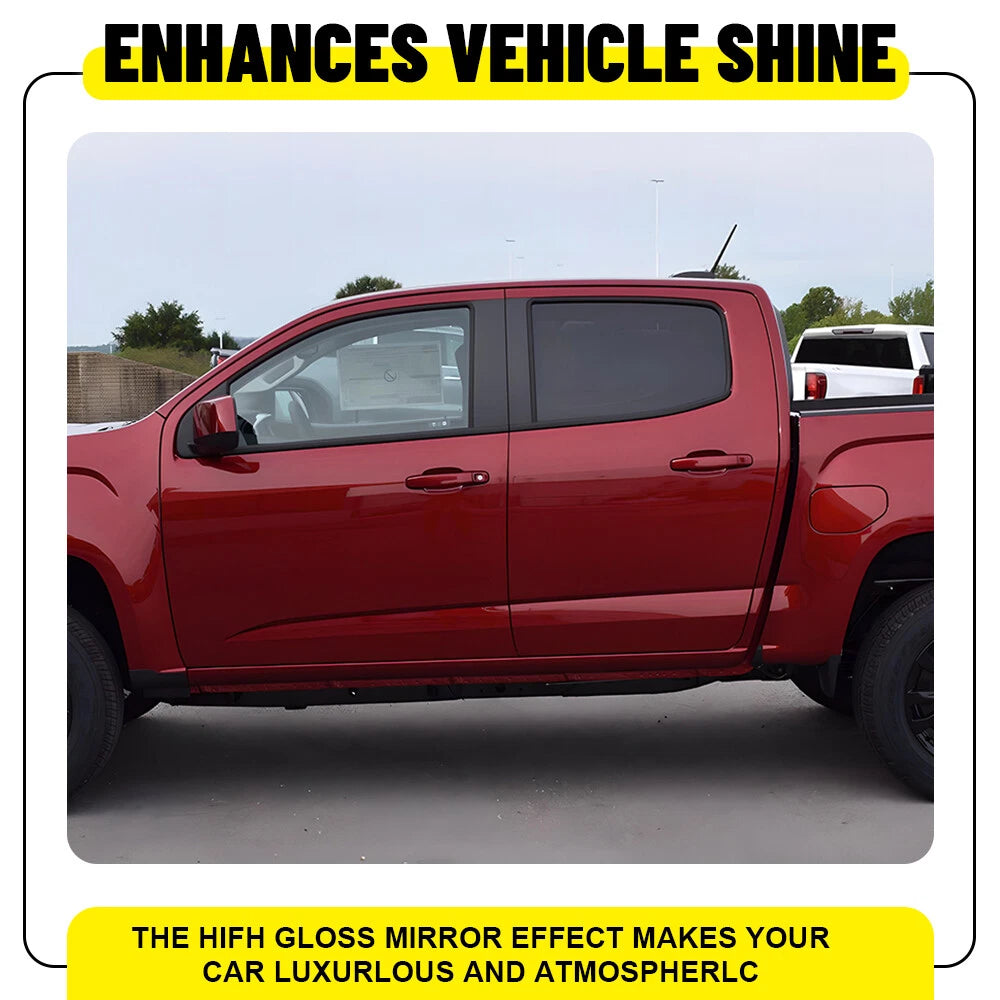Set of 4 Black Pillar Post Door Window Covers for Chevy Colorado GMC Canyon (2015–2022)