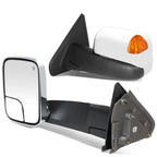 Chrome Power Flip-Up Tow Mirror for Dodge Ram (2002–2009) + Heated + Amber LED Signal