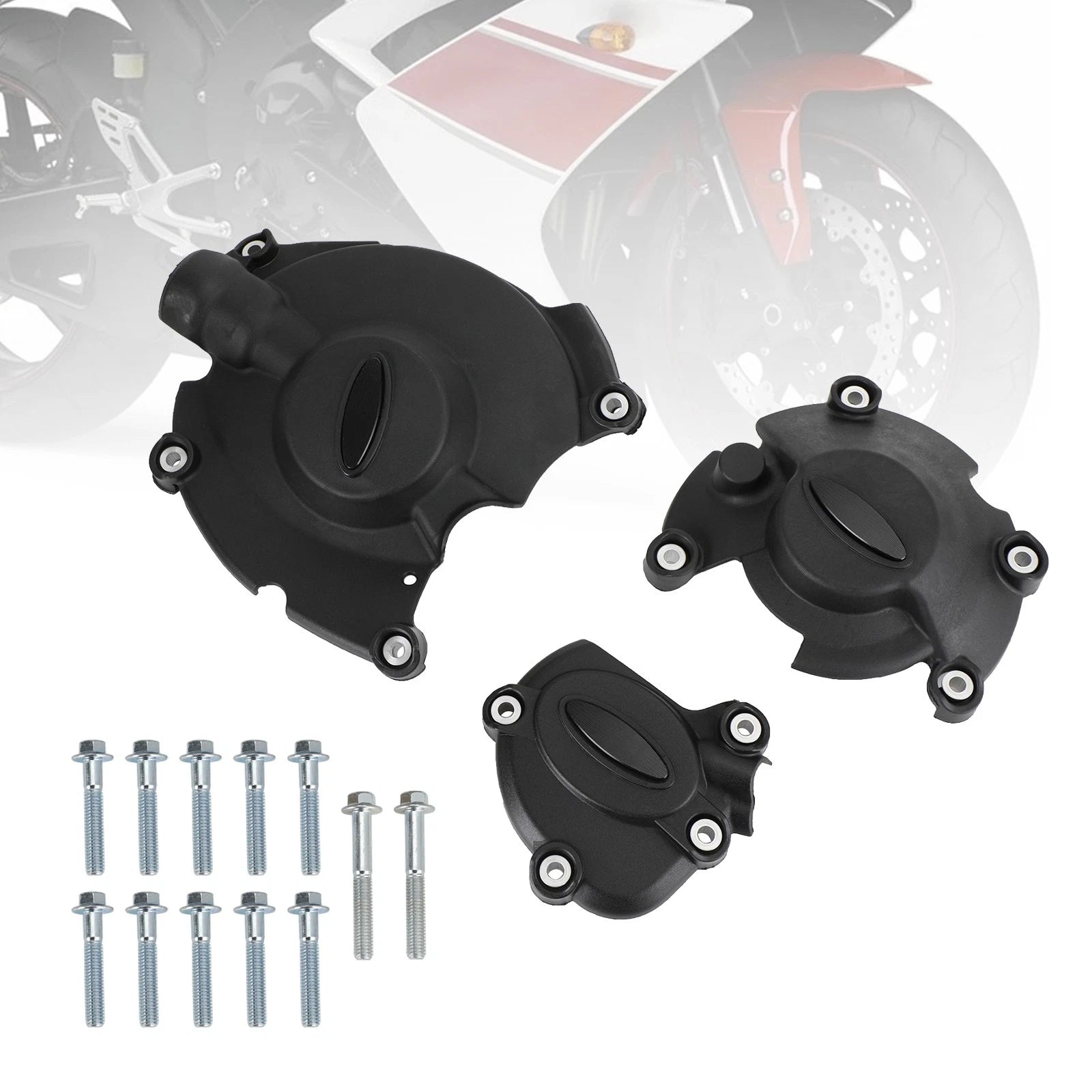 Alternator Cover, Clutch Cover, Timing Cover for Yamaha YZF-R1 (2015–2021), MT-10 (2016–2021)