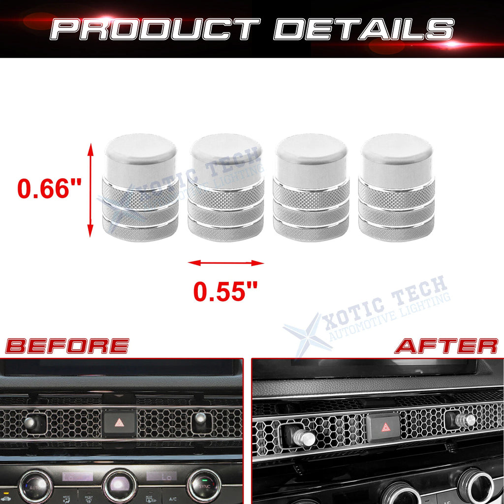 Console AC Air Outlet Knob Overlay Trim for Honda Civic (2023-2024)