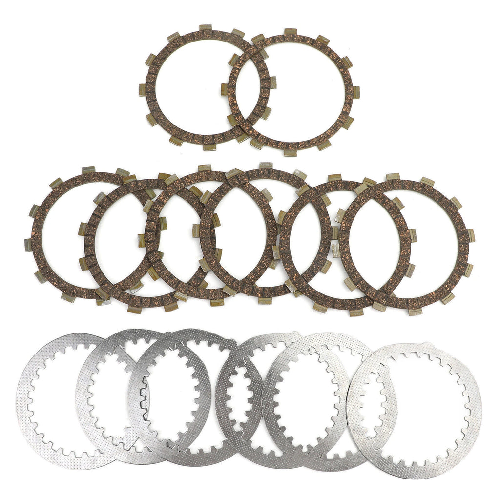 7x Steel Separator + 8x Clutch Friction Plate for Yamaha XJ550RH (1981–1983)