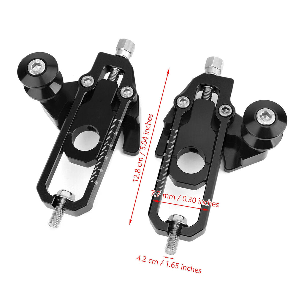 Chain Adjusters with Spool Tensioners for Honda CB650R CBR650R (2019–2023) Black T9