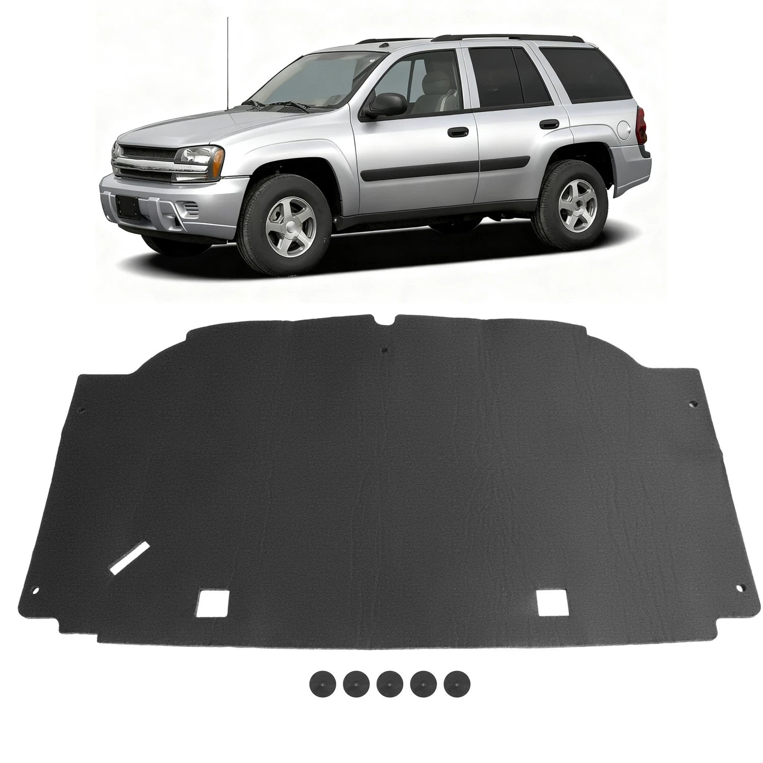 Hood Insulation Pad with Clips for Chevrolet Trailblazer EXT (2002–2005)