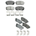 Set of 4 Akebono ProACT Ceramic Disc Brake Pads for Kia Sportage (2010)