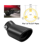 Chrome Stainless Steel Rear Exhaust Pipe Tail Muffler Tip for