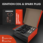Set of 8 Ignition Coils & Iridium Spark Plugs for Jeep Grand Cherokee (2002–2004)