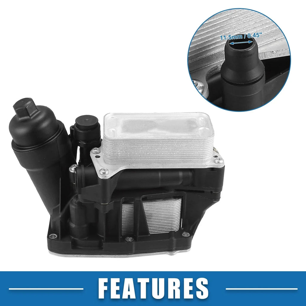 Automatic Engine Oil Cooler for BMW X1 X3 Silver Tone Black