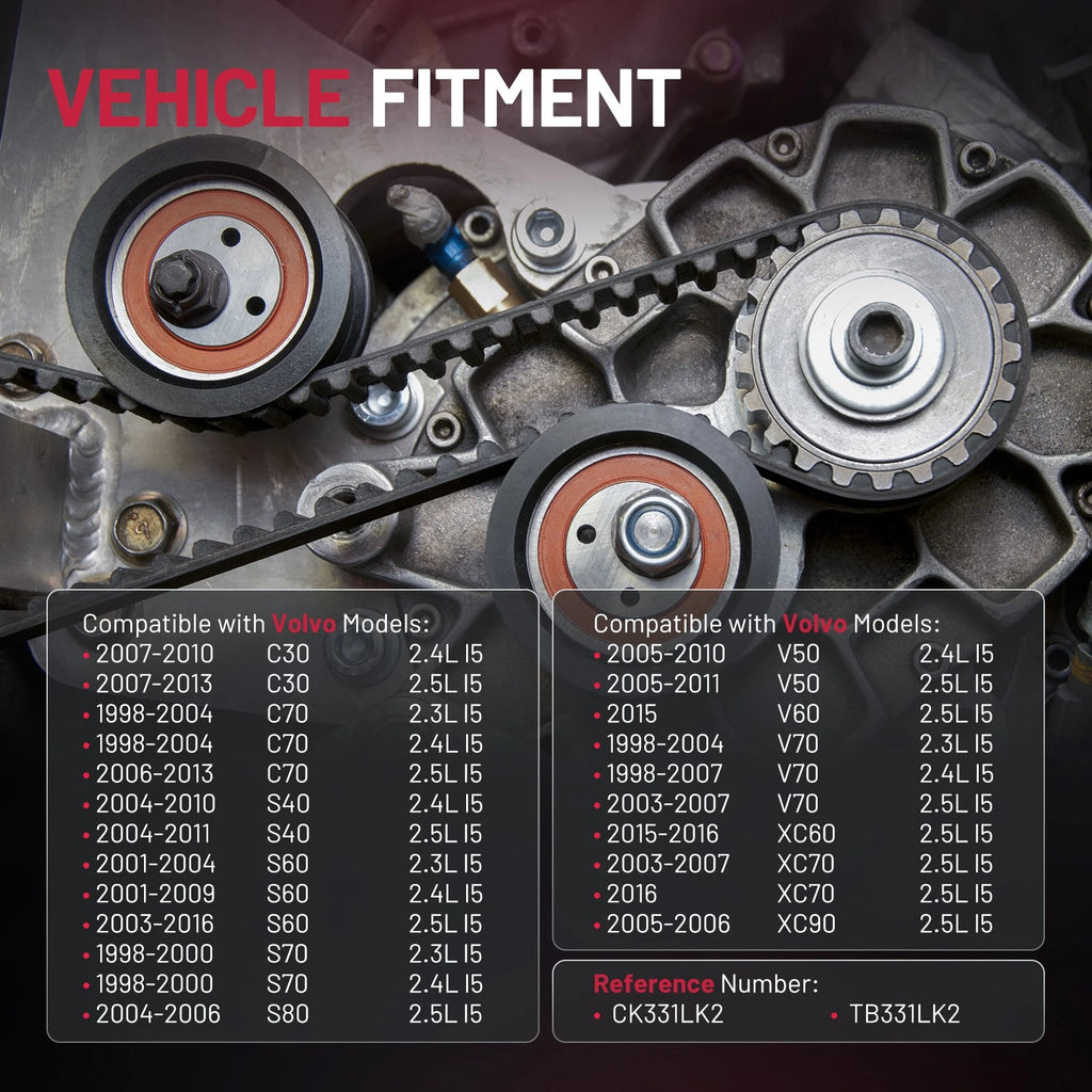 Timing Belt Kit with Water Pump for Volvo C30 C70 S40 V50 (2006-2013)