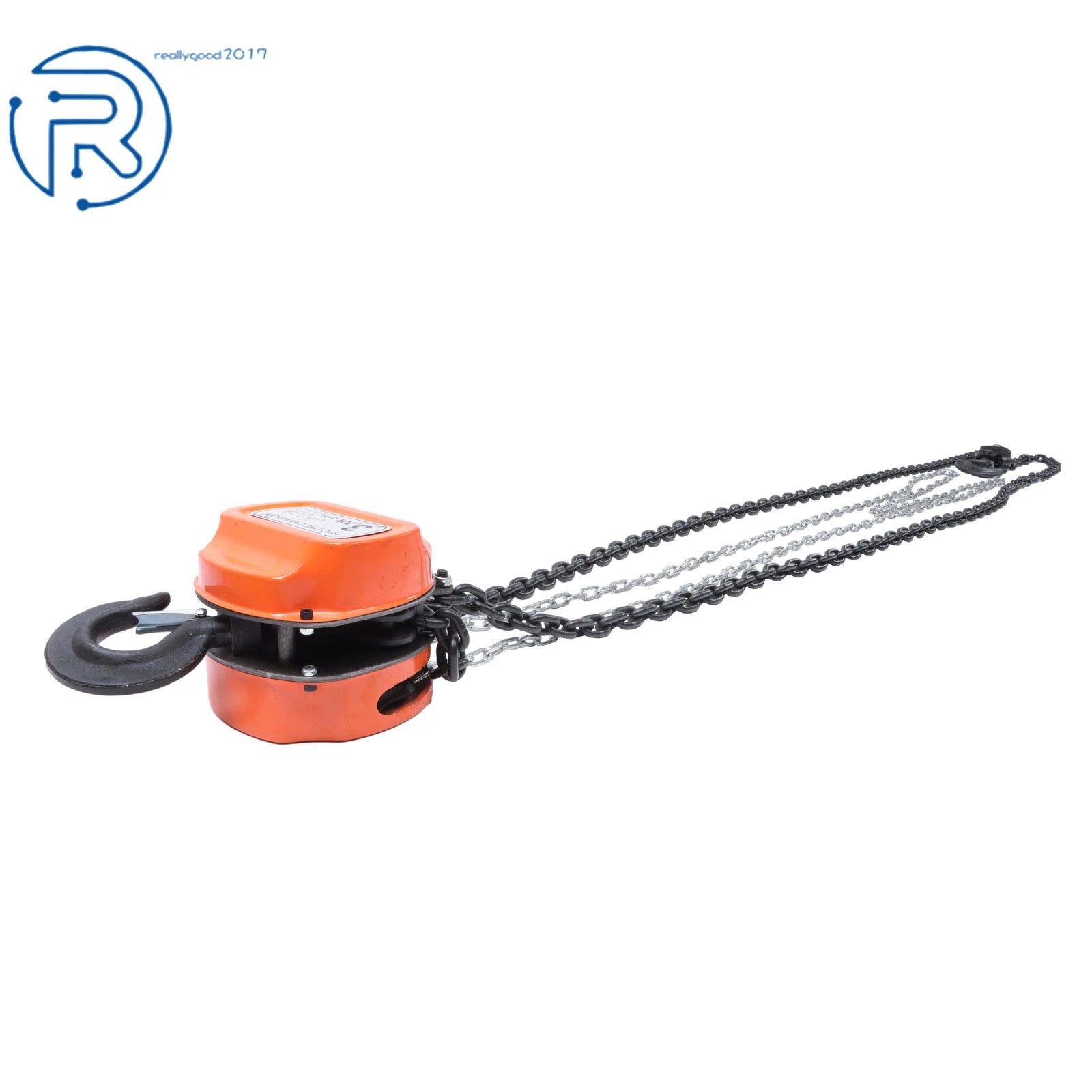 3 Ton Manual Chain Hoist with 2 Hooks and 10' Lift